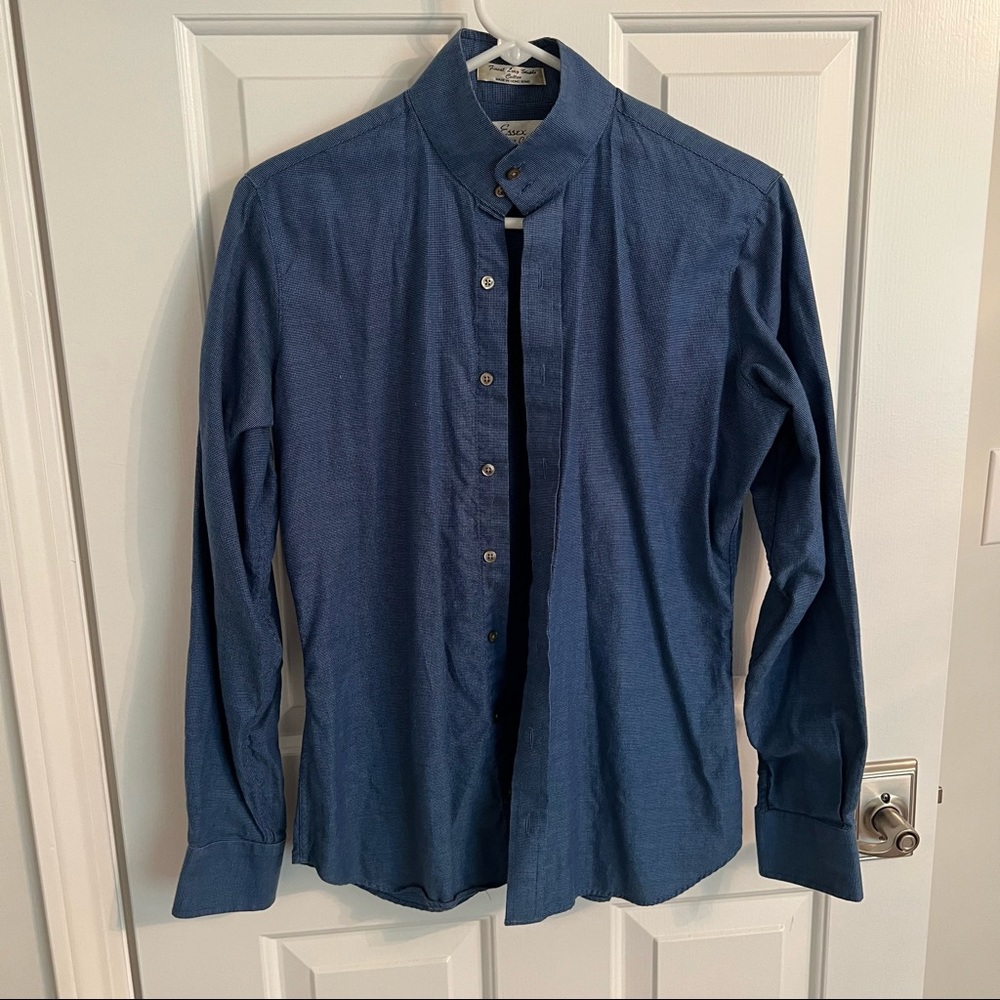 Essex Blue Equestrian Long Sleeve Shirt Size 36/10